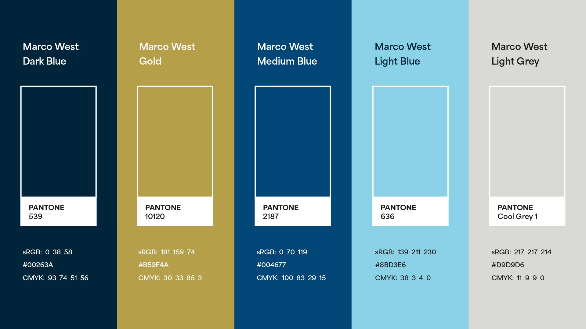 Brand Design Pantone Colours