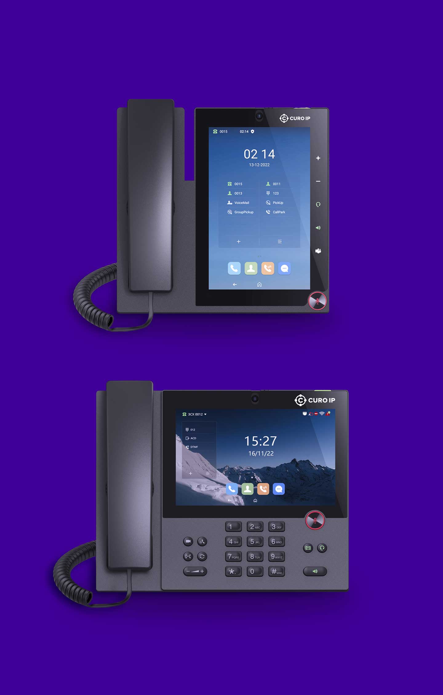 Curo IP Brand Identity Phones