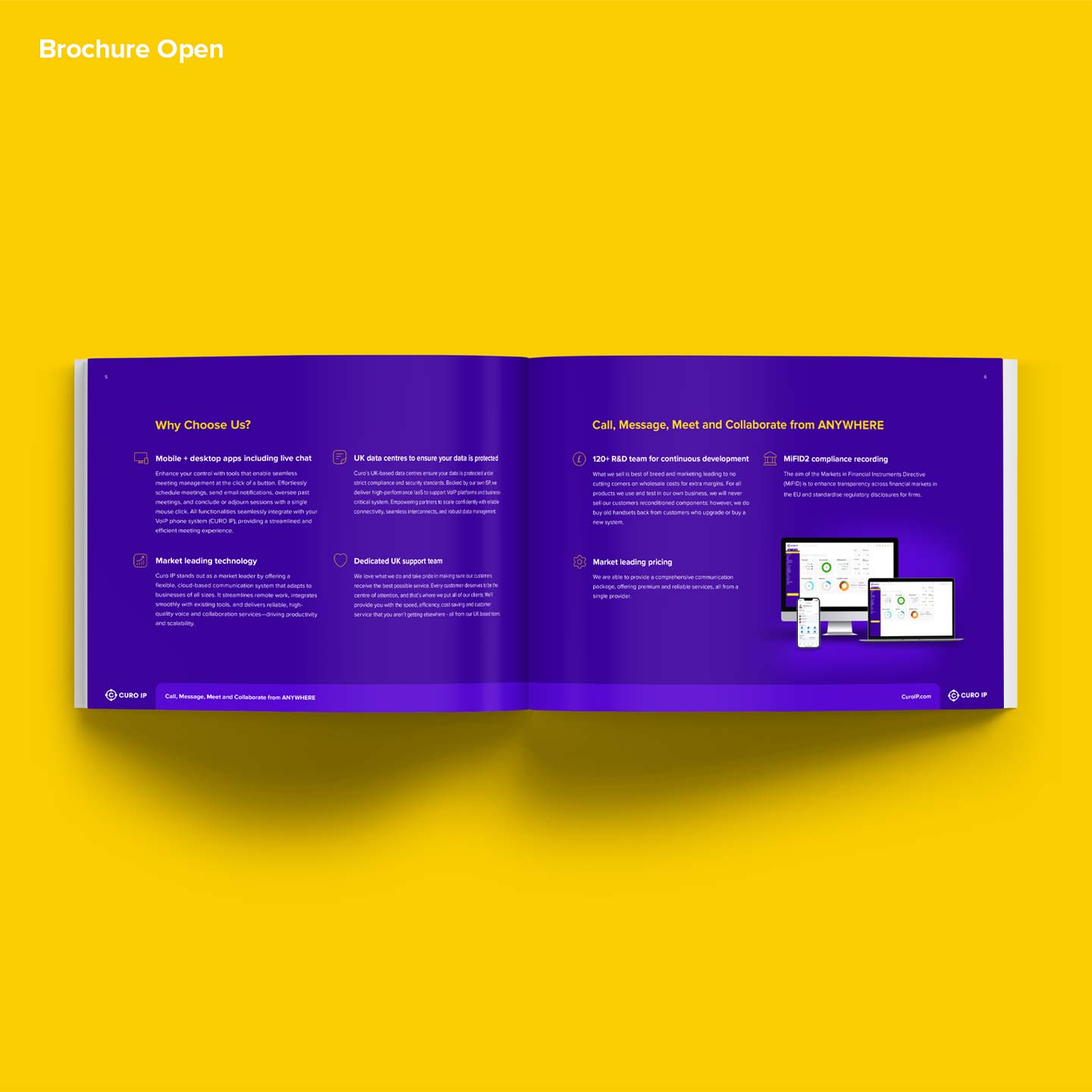 Curo IP brochure design contents