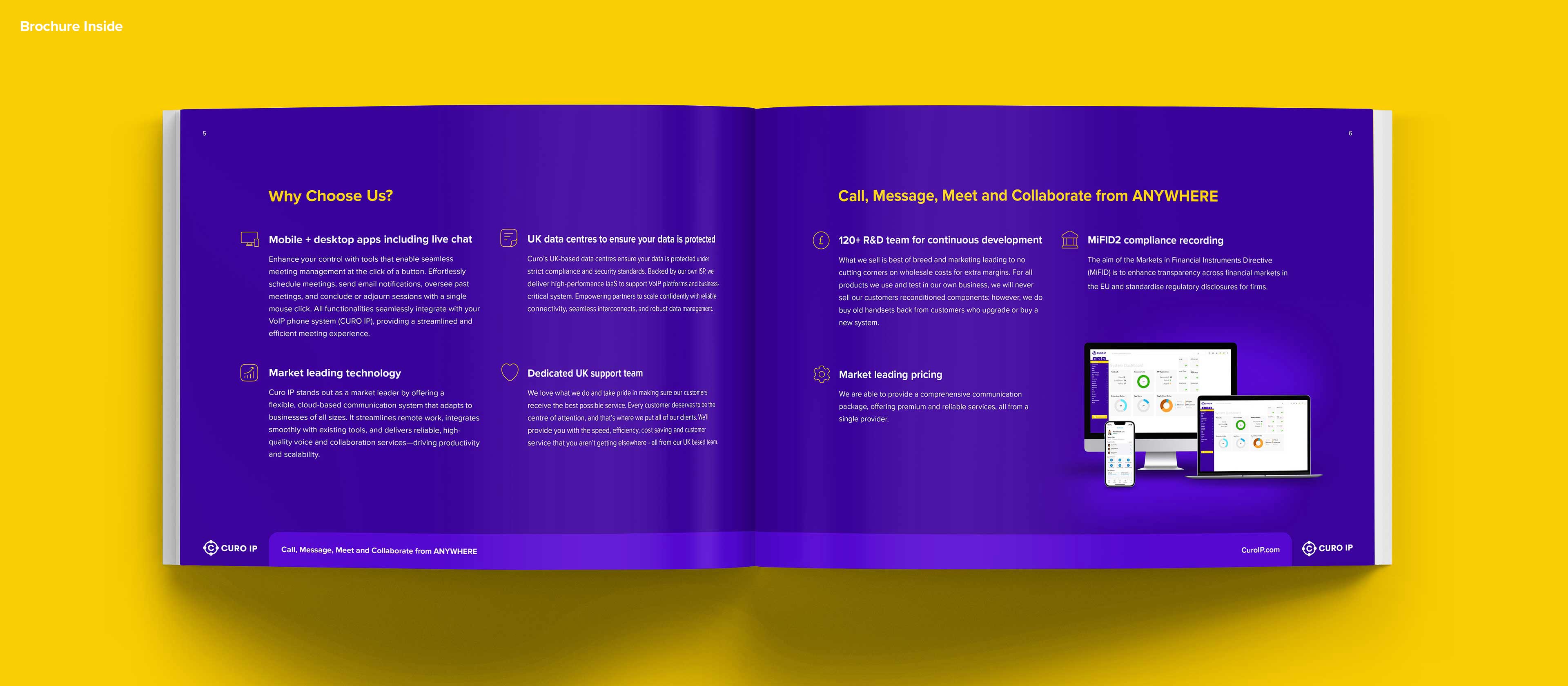 Curo IP brochure design contents